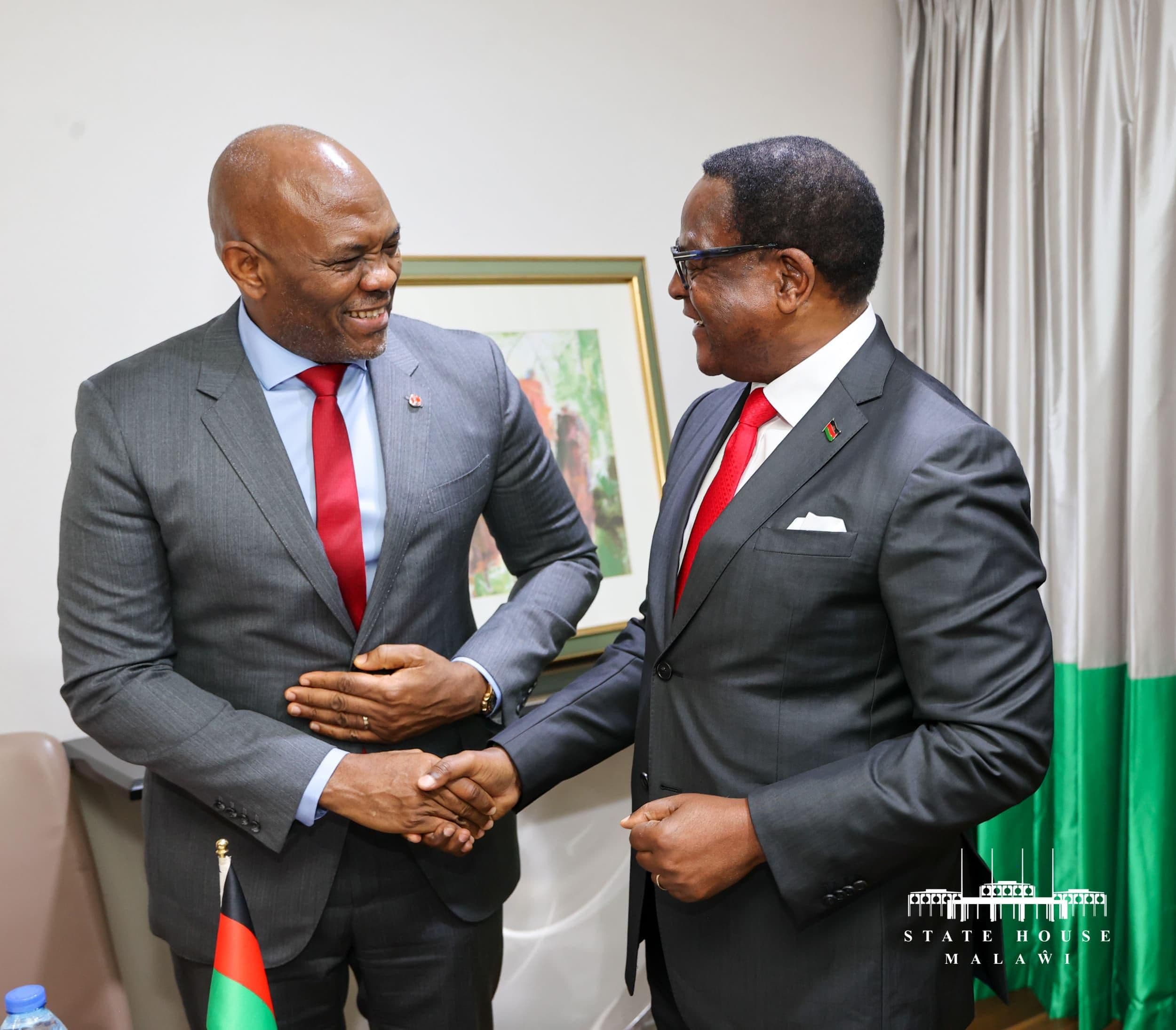 PRESIDENT CHAKWERA, PAN AFRICAN INVESTOR TONY EMULEMU DISCUSS YOUTH EMPOWERMENT DRIVE